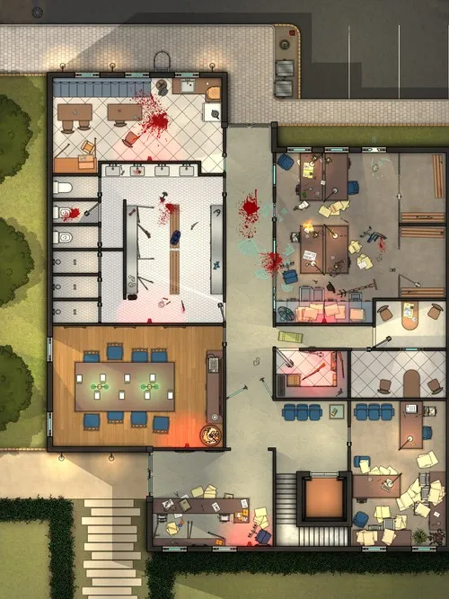 13th Precinct - Ground Floor - Splatter - Day