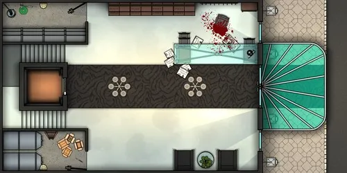 3 Apartments - Lobby - Splatter - Day