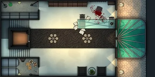 3 Apartments - Lobby - Splatter - Night