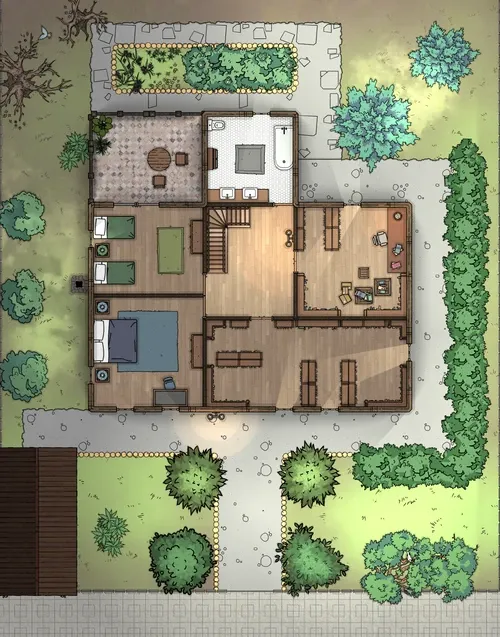 3 Floor House - First Floor - Day