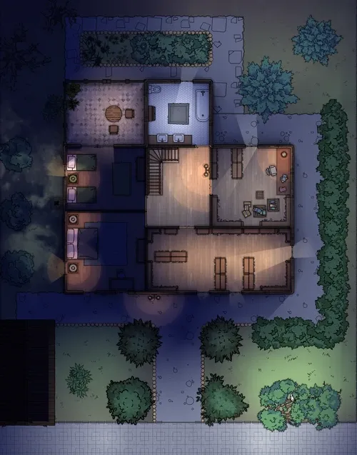 3 Floor House - First Floor - Night