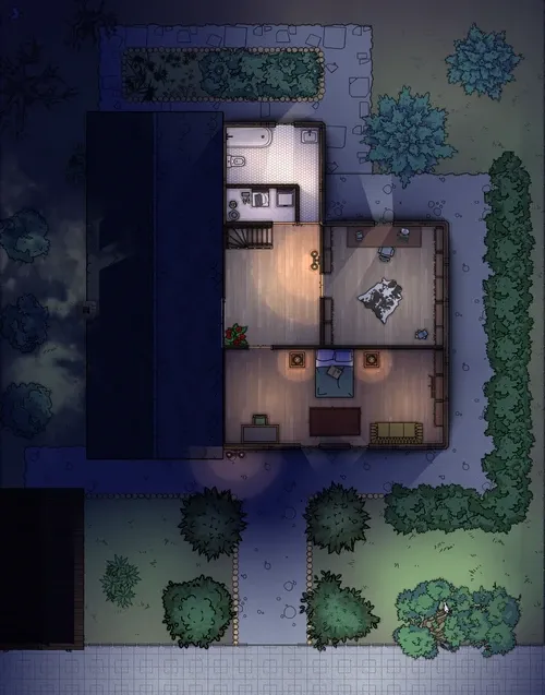 3 Floor House - Second Floor - Night