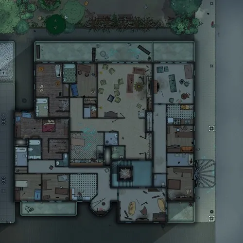 3 Apartments - Abandoned - Night