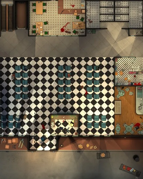 Airport - Boarding Gate - Splatter - Night