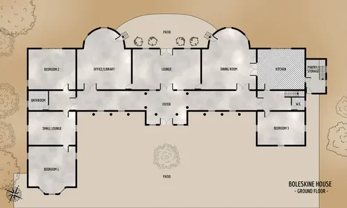 Aleister Crowleys Boleskine House - Ground Floor - Floor Plan
