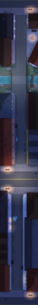 Alley Chase Scene - 3d - Night