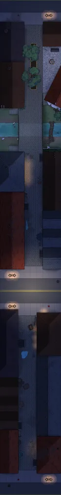 Alley Chase Scene - Obstacles - Night