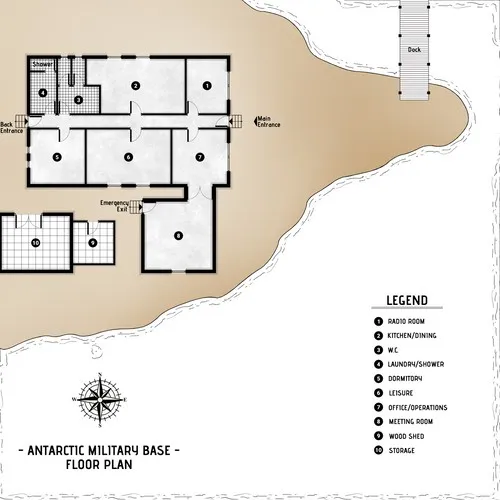 Antarctic Military Base - Floor Plan