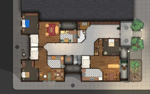 Apartment Building - Ground Floor - Day
