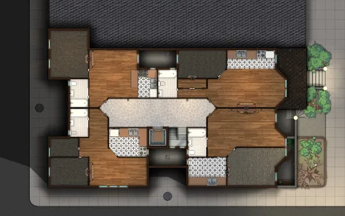 Apartment Building Top Floor - Empty