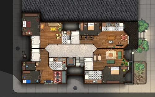 Apartment Building Typical Floor - Day