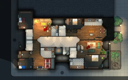 Apartment Building Typical Floor - Splatter