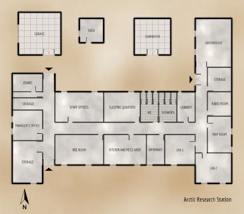 Arctic Research Station - Floor Plan