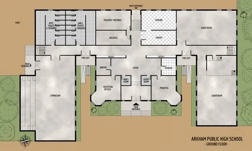 Arkams Public High School - Ground Floor - Floor Plan