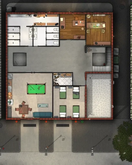 Arkham Fire Department - First Floor - Day