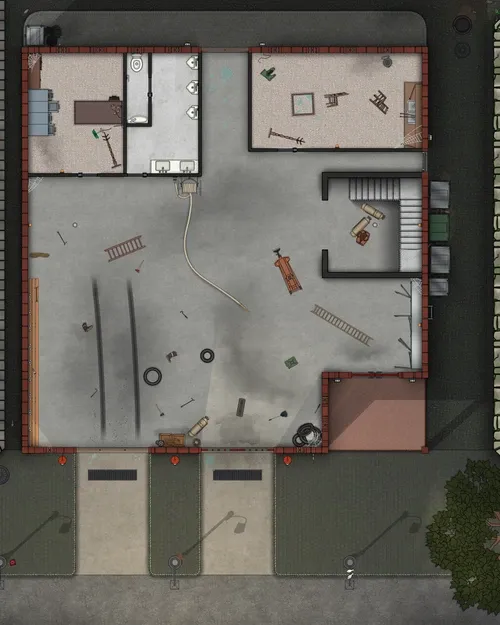Arkham Fire Department - Ground Floor - Abandoned - Day