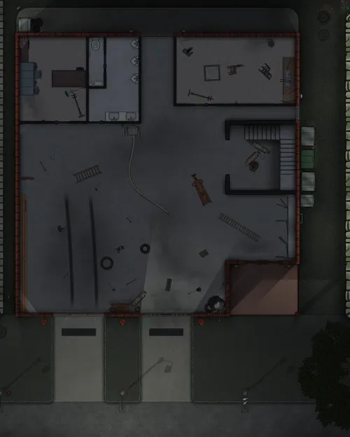 Arkham Fire Department - Ground Floor - Abandoned - Night