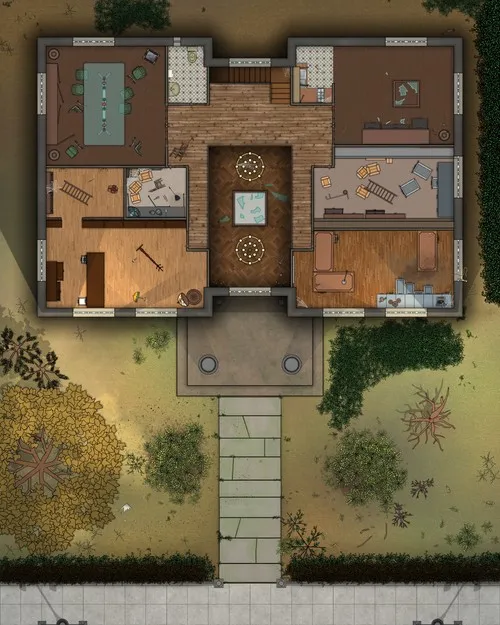 Arkham Historical Society - First Floor - Abandoned - Day