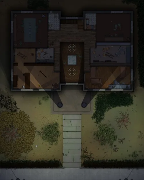 Arkham Historical Society - First Floor - Abandoned - Night