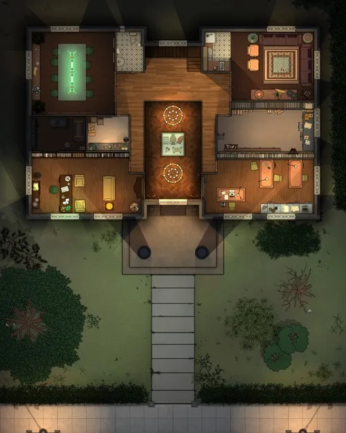 Arkham Historical Society - First Floor - Night