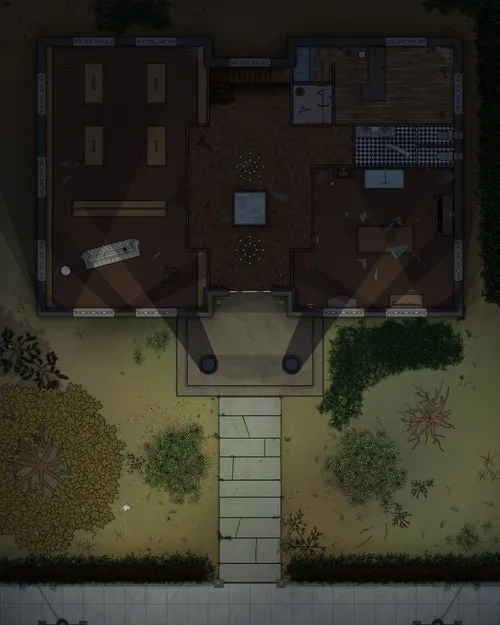 Arkham Historical Society - Ground Floor - Abandoned - Night