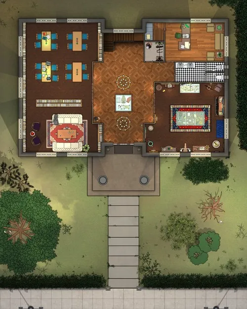 Arkham Historical Society - Ground Floor - Day