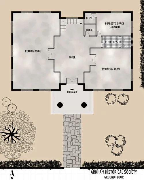 Arkham Historical Society - Ground Floor - Floor Plan