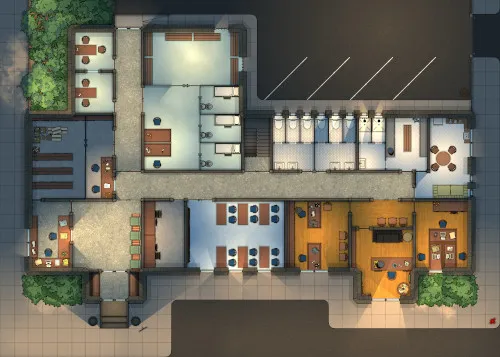 Arkham Police Station - Ground Floor - Night - No Vehicles