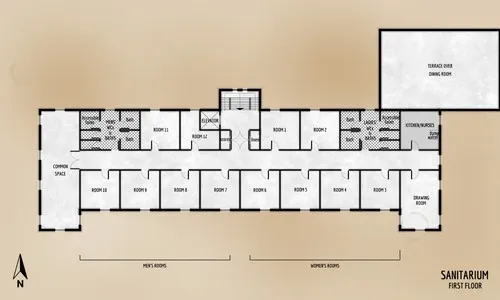 Arkham Sanitarium - First Floor - Floor Plan