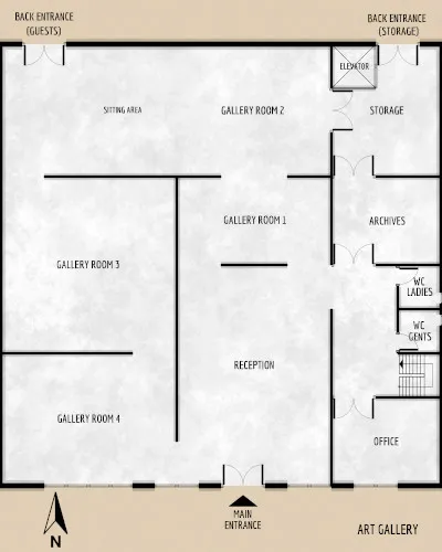 Art Gallery - Ground Floor - Floor Plan