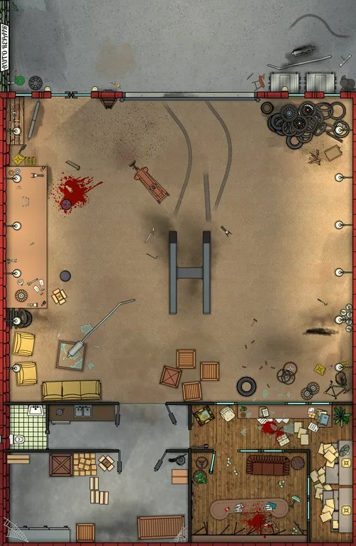 Auto Repair - Splatter - Day
