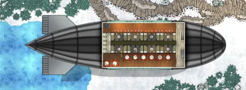 B5 Zeppelin - Deck - With Guests - Snow