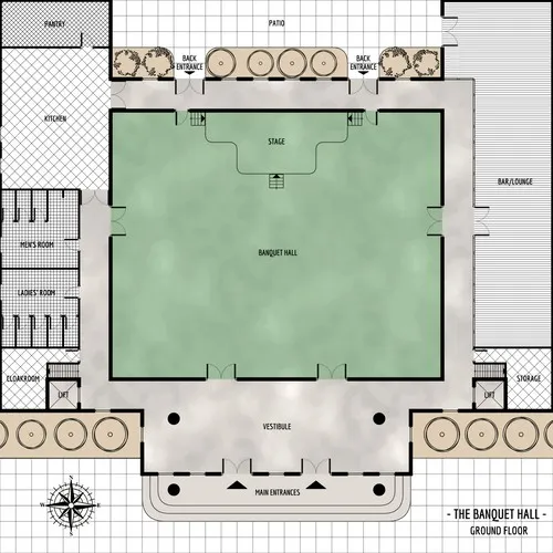 Banquet Hall - Floor Plan - Ground Floor