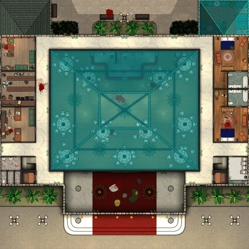 Banquet Hall - Splatter - First Floor - Day