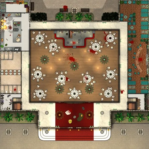 Banquet Hall - Splatter - Ground Floor - Day