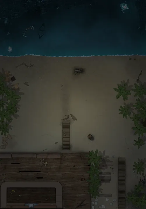Beach Bar - Abandoned - Night