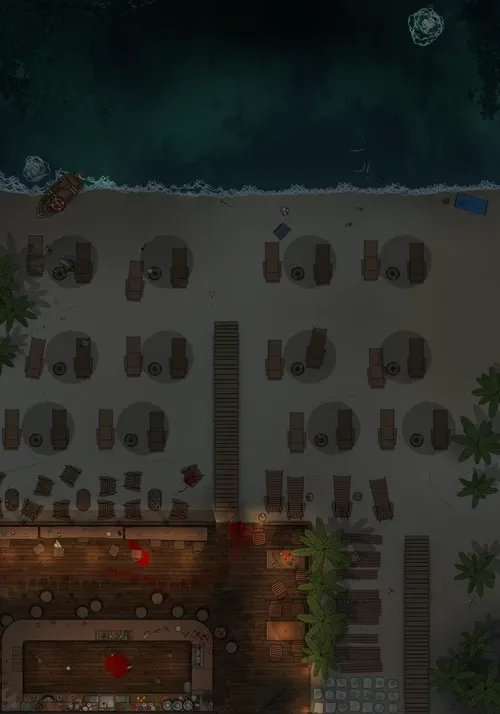 Beach Bar - Splatter - Night