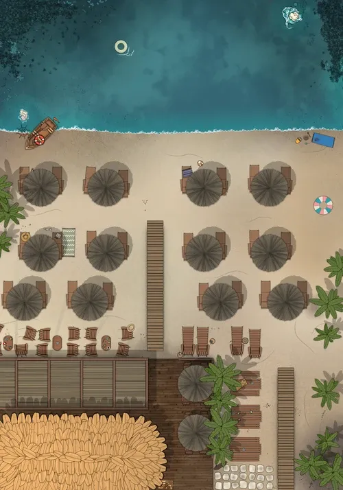 Beach Bar - Top Down - Day