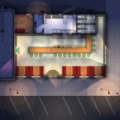 Beths Diner - Night - Empty