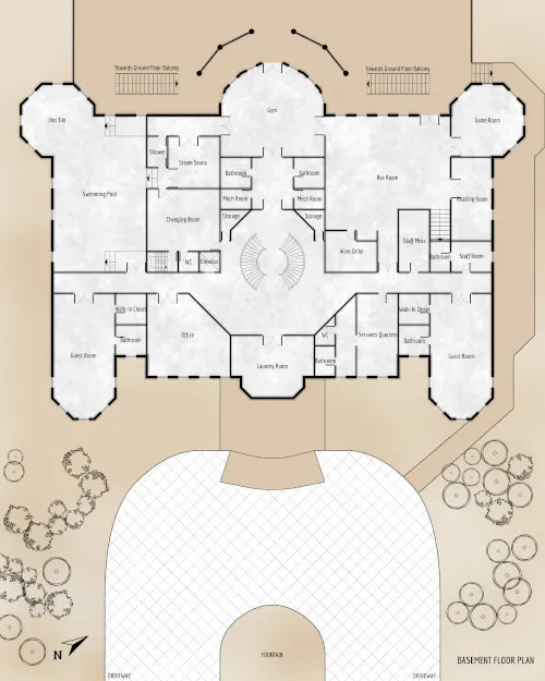 Big Mansion - Basement - Floor Plan