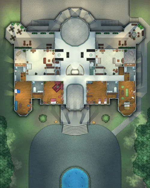Big Mansion - First Floor - Night