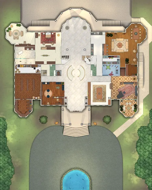 Big Mansion - Ground Floor - Day