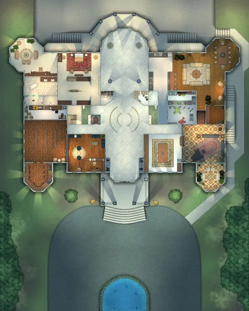 Big Mansion - Ground Floor - Night