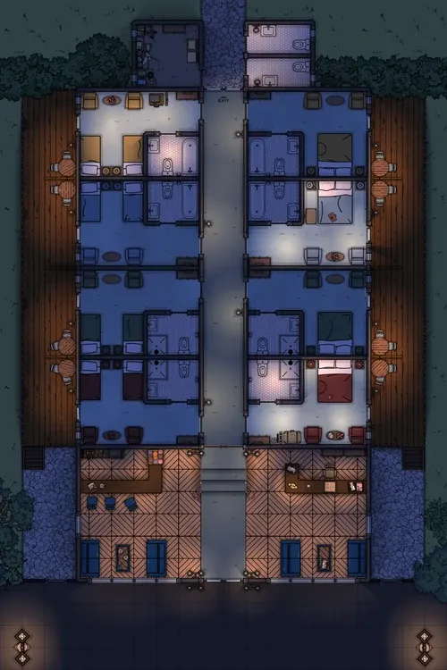 Blue Hotel - Ground Floor - Night