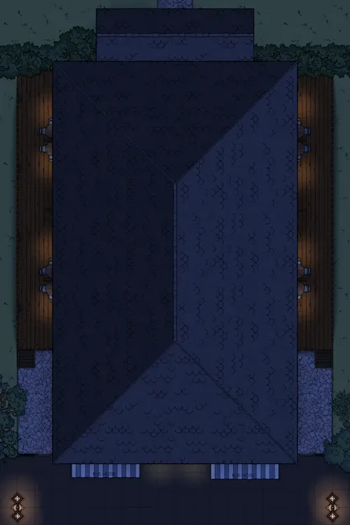 Blue Hotel - Roof - Night