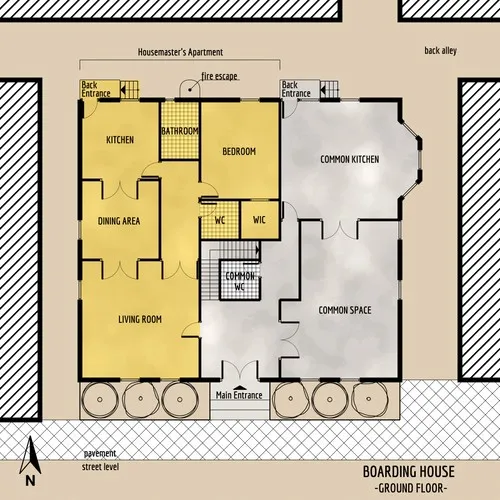 Boarding House - Ground Floor - Floor Plan