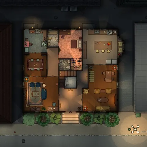 Boarding House - Ground Floor - Night