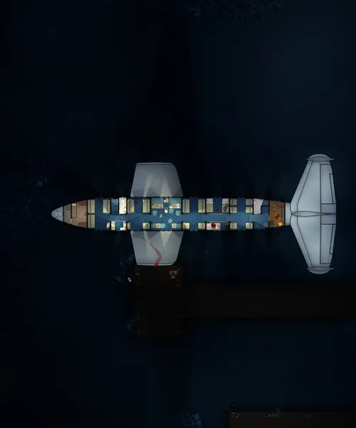 Boeing 314 Clipper - Lower Deck - Splatter - Night