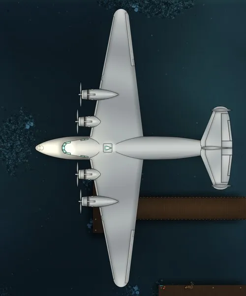 Boeing 314 Clipper - Top Down - Day