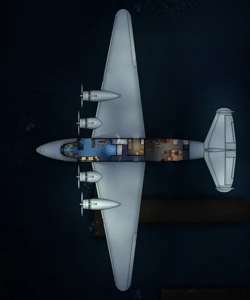 Boeing 314 Clipper - Upper Deck - Night